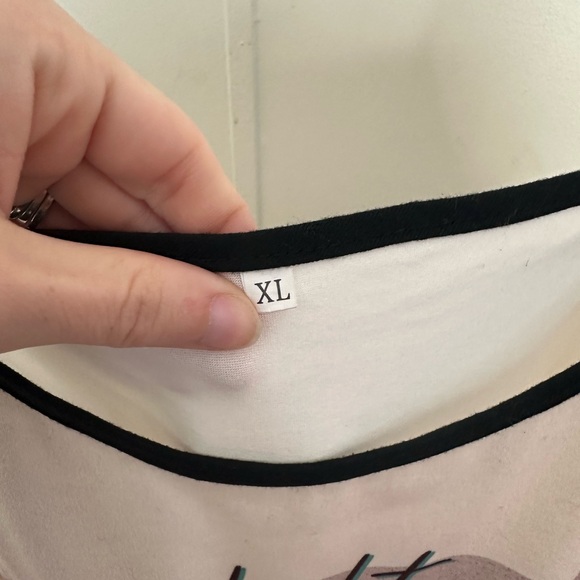 Women’s Cream and Black Last Night We Let The Liquor Talk Mini Slip Dress - Picture 5 of 5